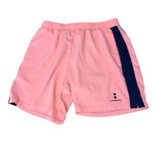 NordicTrack Pink Athletic Shorts with Navy Side Panel